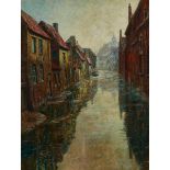 Ferdinand Willaert (1861-1938), QUIET REFLECTIONS, GHENT, Oil on canvas; signed lower left, 51.5 x 3