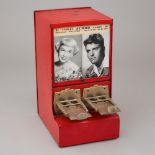 American Celebrity Trading Card Vending Machine, A.B.T. Mfg. Co., Chicago, c.1936, 13.25 x 7 x 11.25