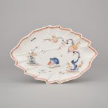 Bow Kakiemon 'Two Quail' Pattern Leaf Dish, c.1760, length 11.5 in — 29.2 cm