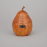 George III Pearwood Pear Form Tea Caddy, c.1800, height 6 in — 15.2 cm