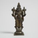 A Bronze Standing Figure of Vishnu, India, 印度 銅毗濕奴立像, height 6.7 in — 17 cm