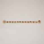 A Satsuma Ceramic Inlaid Belt, Meiji Period, 明治時期 日本薩摩燒人物花卉紋腰帶, length 25.5 in — 64.8 cm