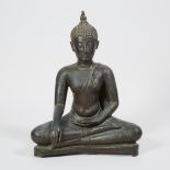 A Bronze Seated Buddha, Burma, Early 20th Century, 二十世紀早期緬甸 銅佛坐像, height 24 in — 61 cm