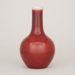 A Langyao Red-Glazed Vase, 18th/19th Century, 十八／十九世紀 郎窯紅釉瓶, height 16.1 in — 41 cm