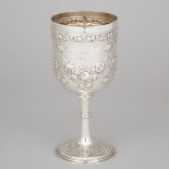 Late Victorian Silver Goblet, Barker Bros., Birmingham, 1894, height 7.8 in — 19.7 cm