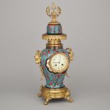 French Ormolu Mounted Ginger Jar Mantle Clock, early 20th century, height 22.5 in — 57.2 cm