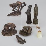 Miscellaneous Collection of Small Continental Bronzes, early-mid 20th century, height 4.5 in — 11.4