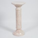 Italian Pink Marble Column Form Pedestal, mid 20th century, height 31.75 in — 80.6 cm