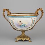 French Ormolu Mounted Centrepiece Bowl , 19th/early 20th century, 11.5 x 14 in — 29.2 x 35.6 cm