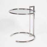 Adjustable Table E 1027 by Eileen Gray c.1984, diameter 20.1 in — 51 cm