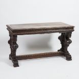 French Renaissance Walnut Library Table, late 16th century, 32 x 55 x 28 in — 81.3 x 139.7 x 71.1 cm