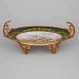 Ormolu Mounted 'Sèvres' Oval Centrepiece, early 20th century, length 15.6 in — 39.5 cm