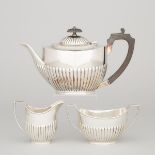 English Silver Tea Service, Richard Burbridge (Harrods), Sheffield, 1912, teapot height 5.9 in — 15