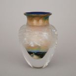 Toan Klein (American/Canadian, b.1949), Internally Decorated and Etched Glass Vase, 2010, height 6.4