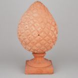 Italian Terra Cotta Pineapple Garden Finial, 20th century, height 19 in — 48.3 cm