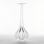 'Claude', Lalique Moulded and Partly Frosted Glass Vase, post-1978, height 13.3 in — 33.8 cm