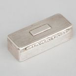 William IV Silver Rectangular Snuff Box, Edward Smith, Birmingham, 1836, length 3 in — 7.7 cm
