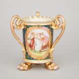 'Vienna' Tyg or Three-Handled Loving Cup, late 19th century, height 7.4 in — 18.7 cm