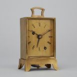 German Carriage Alarm Clock, August Carl Weisse, Dresden, c.1830, height 4.9 in — 12.5 cm
