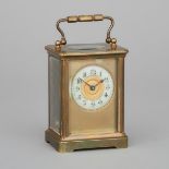 French Carriage Clock, early 20th century, case height 4.25 in — 10.8 cm