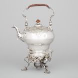 English Silver Kettle on Stand, Daniel & John Wellby, London, 1917, overall height 14.4 in — 36.5 cm