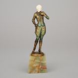 French Art Deco Figure of a Young Woman in a Riding Habit with Crop, c.1925, height 7.75 in — 19.7 c