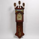 Dutch Oak Staart Clock, 19th century, height 69 in — 175.3 cm