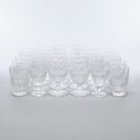 Waterford 'Colleen' Pattern Cut Glass Stemware, 20th century, goblet height 5.1 in — 13 cm (30 Piece