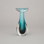 Toan Klein (American/Canadian, b.1949), Blue Green Glass Vase with Red Lip, 1995, height 9.8 in — 25