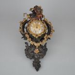 French Gilt and Patinated Bronze Cartel Clock, c.1900, height 20.5 in — 52.1 cm