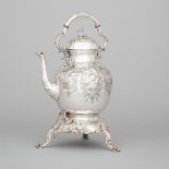 Victorian Silver Plated Kettle on Stand, mid-19th century, height 16.5 in — 42 cm