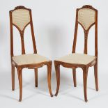 Pair of Louis Majorelle 'Clématites' Side Chairs, c.1900, height 39.8 in — 101 cm