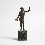 Roman Grand Tour Bronze Figure of Zeus, early 20th century, overall height 10 in — 25.4 cm