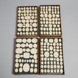 Cased Set of Italian Plaster Intaglio Medallions by Pietro Bracci, Rome, late 18th/early 19th centur