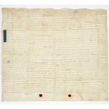 Two Georgian English Indentures , 1742 and 1782, larger 27 x 30.5 in — 68.6 x 77.5 cm (2 Pieces)