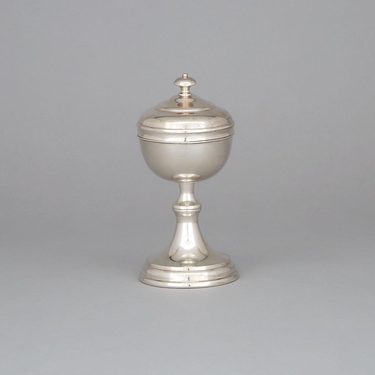 Silver Plate Ciborium, mid 20th century, height 7.5 in — 19.1 cm