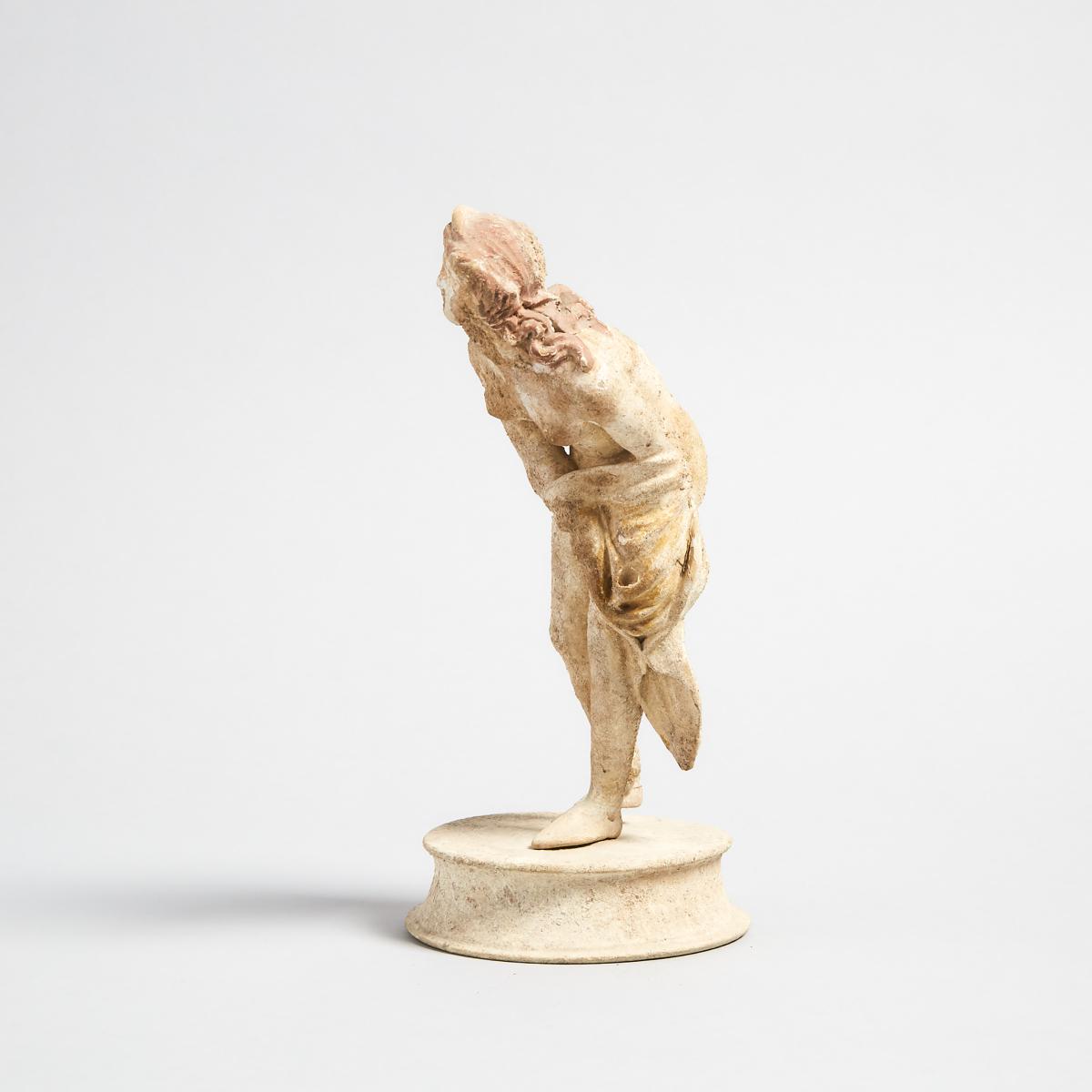 Greek Canosan Pottery Figure of Venus After the Bath, height 8 in — 20.3 cm - Image 2 of 2