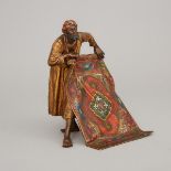 Austrian Cold Painted Bronze Figure of an Arabian Carpet Merchant, c.1900, height 8.3 in — 21 cm