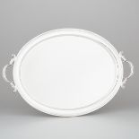 Canadian Silver Two-Handled Serving Tray, Henry Birks & Sons, Montreal, Que., 1959, length 27.2 in —