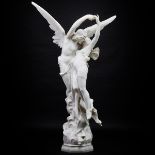 Cesare Lapini (Italian, 1848-after 1900), CUPID AND PSYCHE, height 60 in — 152.4 cm