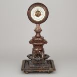 Turned and Moulded Marble Bank Barometer, c.1910, height 22 in — 55.9 cm