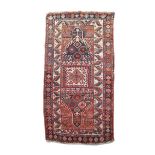 Caucasian Fachralo Kazak Dual Prayer Rug, c.1900, 6 ft 4 ins x 3 ft 7 ins — 1.9 m x 1.1 m