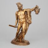 Neapolitan Grand Tour GIlt Bornze Figure of Perseus with the Head of Medusa, Chiurazzi Foundry, Napl