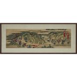 A Group of Four Paintings of Samurai and Lords, Edo Period, 日本 江戶時期 武士大名繪卷 設色紙本 鏡框 一組四件, longest ima