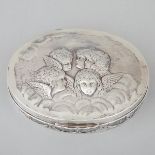 Late Victorian Silver Oval Box, William Comyns, London, 1898, length 5.2 in — 13.3 cm