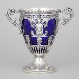 Continental Silver Two-Handled Vase, c.1900, height 7.9 in — 20 cm