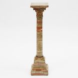 Ormolu Mounted Agate Column Form Pedestal, c.1900, height 33.25 in — 84.5 cm