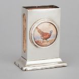 Edwardian Silver Matchbox Holder, Birmingham, 1906, height 3.4 in — 8.7 cm