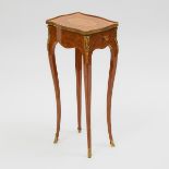 Louis XV Tulipwood Parquetry Candle Stand, early 20th century, 26.25 x 9.25 x 31.5 in — 66.7 x 23.5