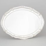 Hungarian Silver Shaped Oval Platter, 20th century, length 20.1 in — 51 cm